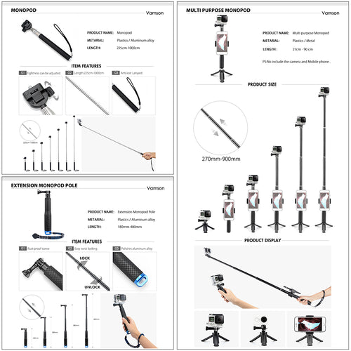 Action Camera Accessories Kit