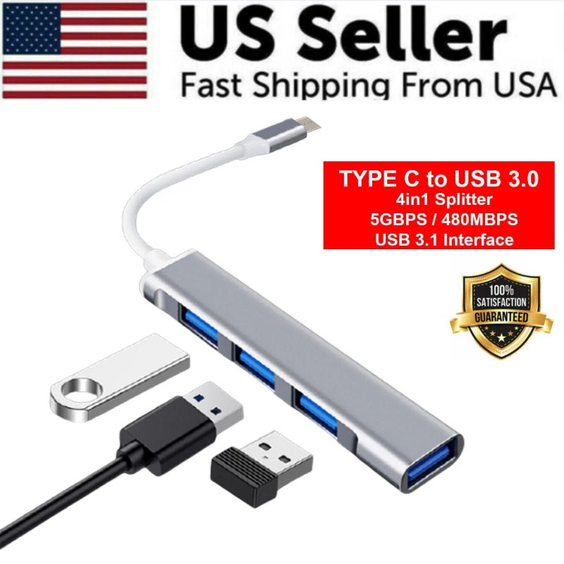 Multiport USB-C Hub Type C To USB 3.0 4K HDMI Adapter For Macbook Pro  Air USA