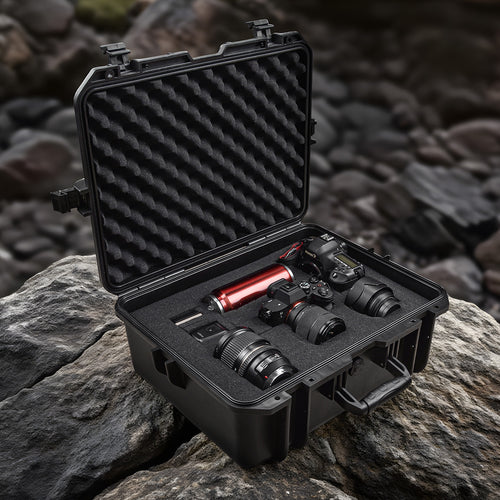 18.9x16.5x8.7 Inch Hard Case, Portable Weather Waterproof Protective Camera Case With Customizable Foam, Fit Use Of Drones, Camera, Equipments, Black, Upgraded